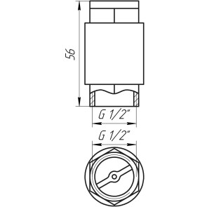 Клапан зворотного ходу води SELBA 1/2″ SL1541 №4