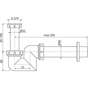 Сифон для биде Alcaplast A45F-DN40 №3