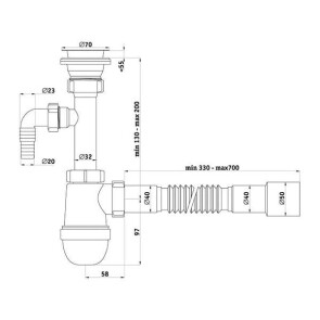 Сифон для мойки Ani Plast С 03 15 №2