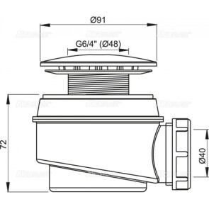 Сифон для душевого поддона Alcaplast A47CR-60 №2