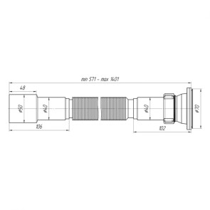 Гофра ANIplast 40/50 мм 840-1590 мм G116EU №2