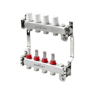 Коллектор для теплого пола Termojet TJ-W-04 с расходомерами №1
