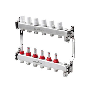 Колектор для теплої підлоги Termojet TJ-W-06 з витратомірами №1