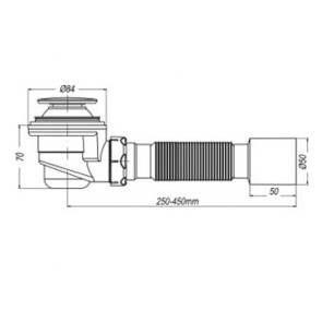 Сифон для душевого поддона SantehPlast 230 №2