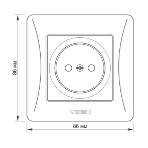 Розетка одинарна кремова VIDEX BINERA №5