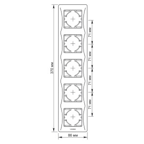 Рамка біла на 5 місця вертикальна VIDEX BINERA №3