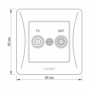 Розетка TV+SAT кінцева біла VIDEX BINERA №5