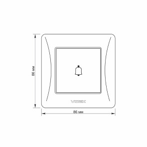 Кнопка дзвінка біла VIDEX BINERA №6