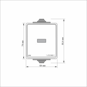 IP65 Выключатель наружный одноклавишный с подсветкой серый VIDEX BINERA №4