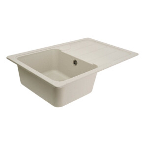 Гранітна мийка для кухні PLATINUM 7850 VERONA матова біла в крапку №3