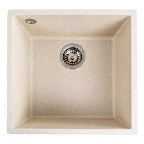 Гранітна мийка для кухні PLATINUM 4040 RUBA матовий пісок №1