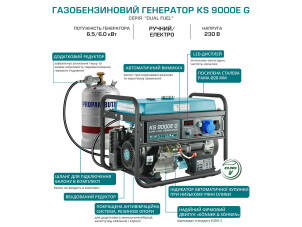 Бензиновий генератор Konner&Sohnen KS 9000E G №9