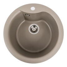 Гранітна мийка для кухні PLATINUM 480 TURAS матова Титан