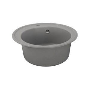 Гранітна мийка для кухні PLATINUM 510 LUNA матова Сірий металік №4