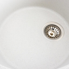 Гранітна мийка для кухні PLATINUM 5847 ONYX матова біла в крапку №4