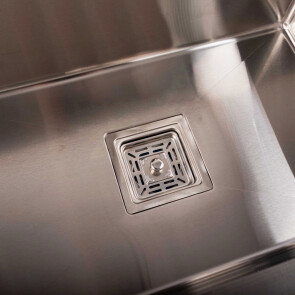 Кухонна мийка PLATINUM HANDMADE HSB 580Х430Х220 (Квадратний сифон ,3.0/1.0) №6