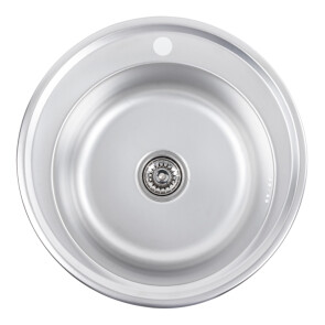 Кухонна мийка з нержавіючої сталі PLATINUM 510 декор (0,6/170 мм) №1