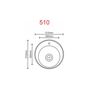Кухонная мойка из нержавеющей стали PLATINUM 510 декор (0,6/170 мм) №6