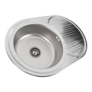 Кухонна мийка з нержавіючої сталі Platinum 7750 САТИН (0,8/180 мм) №2