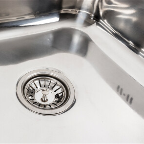 Кухонна мийка з нержавіючої сталі Platinum 8060 L ПОЛІРОВКА (0,7/160 мм) №5