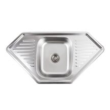 Кухонна мийка з нержавіючої сталі Platinum 9550B ДЕКОР (0,8/180 мм)