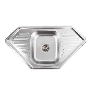 Кухонна мийка з нержавіючої сталі Platinum 9550B ДЕКОР (0,8/180 мм) №1