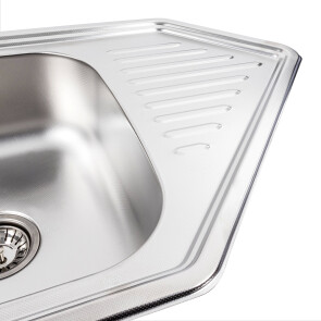 Кухонна мийка з нержавіючої сталі Platinum 9550B ДЕКОР (0,8/180 мм) №3