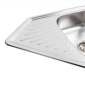 Кухонна мийка з нержавіючої сталі Platinum 9550B ДЕКОР (0,8/180 мм) №4