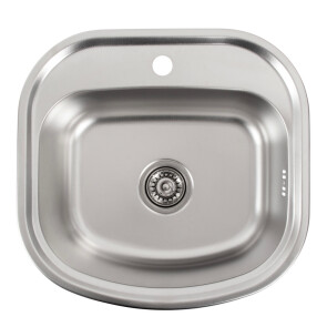 Кухонна мийка з нержавіючої сталі PLATINUM Декор 4947 (0,8/180 мм) №1