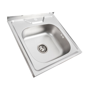 Кухонна мийка з нержавіючої сталі PLATINUM Декор 5050 (0,7/160 мм) №3