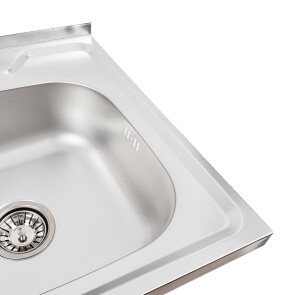 Кухонна мийка з нержавіючої сталі PLATINUM Декор 5050 (0,7/160 мм) №4