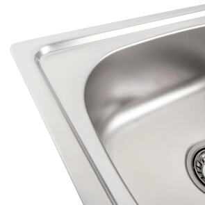 Кухонна мийка з нержавіючої сталі Platinum ДЕКОР 6642 (0,8/180 мм) №4