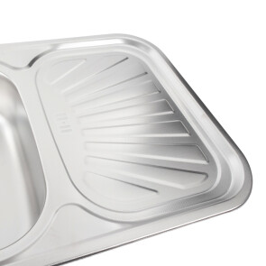 Кухонна мийка з нержавіючої сталі Platinum ДЕКОР 7549 (0,8/180 мм) №3