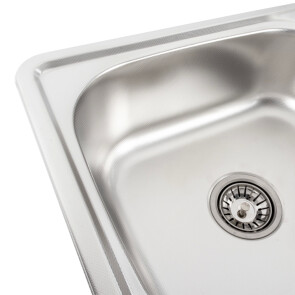 Кухонна мийка з нержавіючої сталі Platinum ДЕКОР 7642 (0,8/180 мм) №4