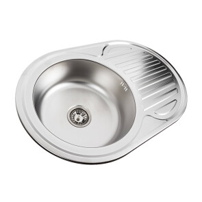 Кухонна мийка з нержавіючої сталі Platinum ДЕКОР 7750 (0,8/180 мм) №2