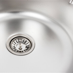 Кухонна мийка з нержавіючої сталі Platinum ДЕКОР 7750 (0,8/180 мм) №5