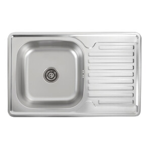 Кухонна мийка з нержавіючої сталі Platinum ДЕКОР 7850 (0,8/180 мм) №1