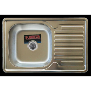 Кухонна мийка з нержавіючої сталі Platinum ДЕКОР 7850 (0,8/180 мм) №6