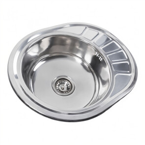 Кухонна мийка з нержавіючої сталі Platinum ПОЛІРОВКА 5745 (0,8/180 мм) №2