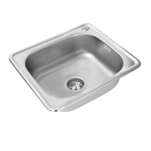 Кухонна мийка з нержавіючої сталі Platinum CАТИН 4842 (0,6/160 мм) №2