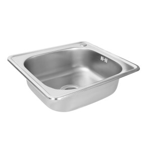 Кухонна мийка з нержавіючої сталі Platinum CАТИН 4842 (0,6/160 мм) №3