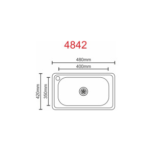 Кухонна мийка з нержавіючої сталі Platinum CАТИН 4842 (0,6/160 мм) №6