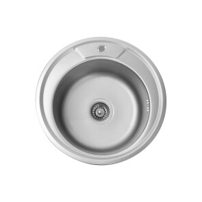 Кухонна мийка з нержавіючої сталі Platinum САТИН 490 (0,8/180 мм) №1