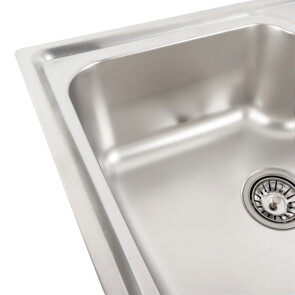 Кухонная мойка из нержавеющей стали Platinum САТИН 5845 (0,8/180 мм) №4