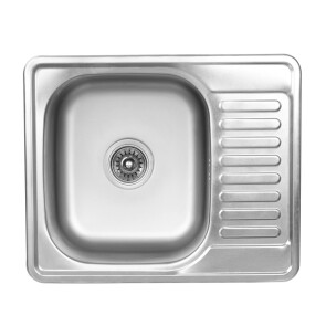 Кухонна мийка з нержавіючої сталі Platinum САТИН 5848 (0,8/180 мм) №1