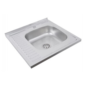 Кухонна мийка з нержавіючої сталі Platinum САТИН 6060 R (0,7/160 мм) №3
