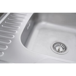 Кухонна мийка з нержавіючої сталі Platinum САТИН 6060 R (0,7/160 мм) №4