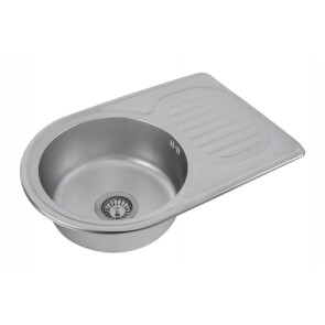Кухонна мийка з нержавіючої сталі Platinum САТИН 6745 (0,8/180 мм) №3
