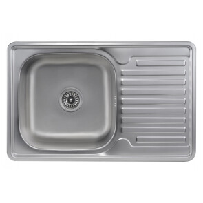 Кухонна мийка з нержавіючої сталі Platinum САТИН 7850 (0,8/180 мм) №1