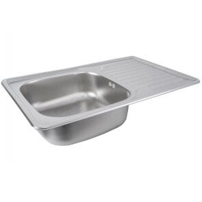 Кухонна мийка з нержавіючої сталі Platinum САТИН 7850 (0,8/180 мм) №2